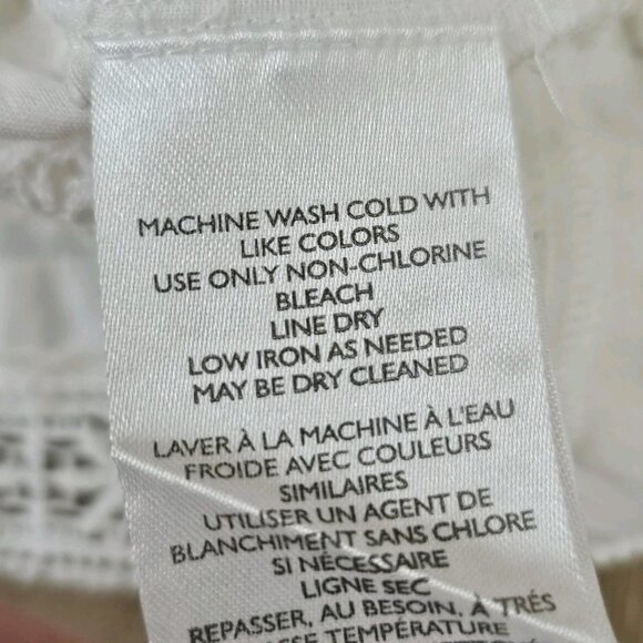 Anthropologie Flutter Sleeve Embroidered Lace Boho Top Large - Picture 5 of 5